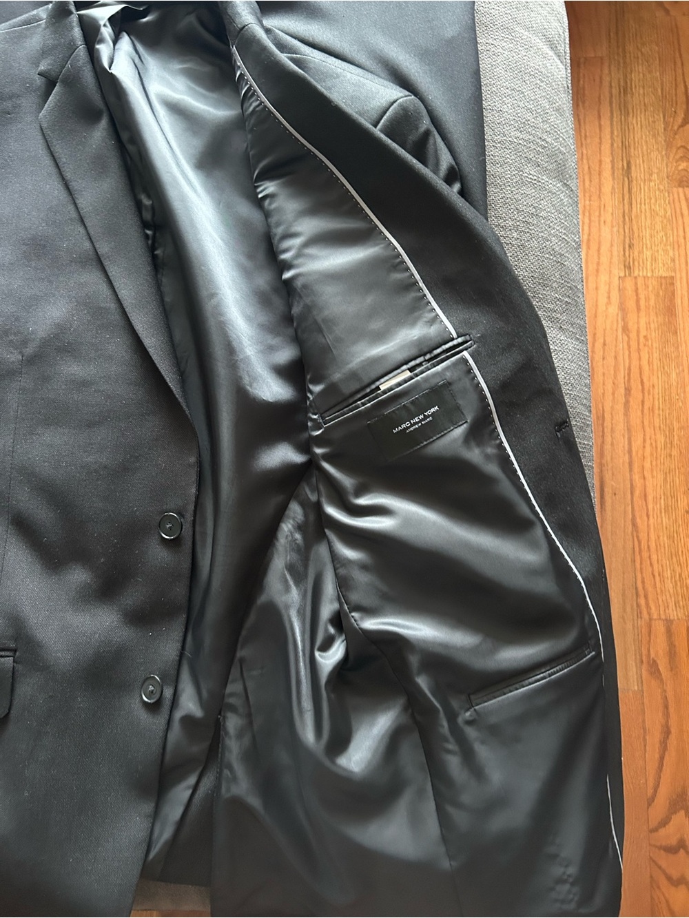 Marc Jacobs Black Men's Two-Button Suit Set 30 inch length